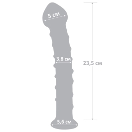 Фаллос из стекла Glas 10" Mr. Swirly